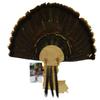 Esh Turkey Fan Mount Kit - Customized State Turkey Tail Mounting Plaque - Natural Oak Wood - Louisiana view 1