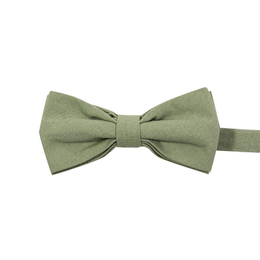 DAZI Men's & Kid's Adjustable Bow Tie, Pre-Tied Bowties, Clip On Bow Tie, Floral Print Bowtie, Weddings, Groom, Groomsmen. (Adult, Light Sage)
