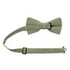 DAZI Men's & Kid's Adjustable Bow Tie, Pre-Tied Bowties, Clip On Bow Tie, Floral Print Bowtie, Weddings, Groom, Groomsmen. (Adult, Light Sage) view 2