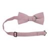DAZI Men's & Kid's Adjustable Bow Tie, Pre-Tied Bowties, Clip On Bow Tie, Floral Print Bowtie, Weddings, Groom, Groomsmen. (Adult, Blush) view 2