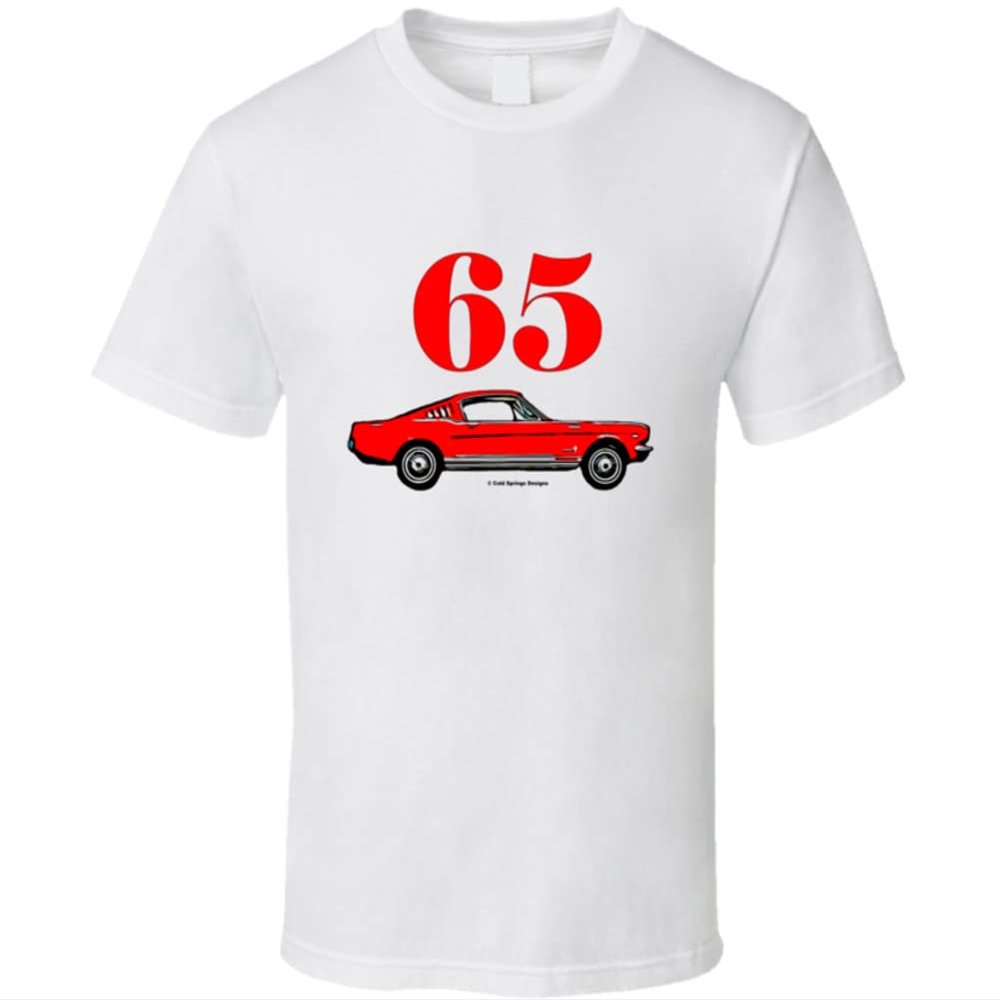 65 Red Mustang 2+2 Fastback Muslecar Gift Classic T Shirt 6XL White