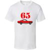65 Red Mustang 2+2 Fastback Muslecar Gift Classic T Shirt 6XL White view 1