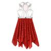 Linjinx Kids Girls Sleeveless Shiny Ballet Praise Lyrical Dance Dress Worship Liturgical Celebration Costume Church Robe Red A 10 Years view 3