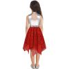 Linjinx Kids Girls Sleeveless Shiny Ballet Praise Lyrical Dance Dress Worship Liturgical Celebration Costume Church Robe Red A 10 Years view 4