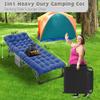 ABORON 5 Positions Camping Cots for Adults,Outdoor Folding Sleeping Cot/Mat,Folding Chaise Lounge Chair with Pillow,Portable Reclining Chair for Beach Lawn Camping Pool,Sunbathing Chairs view 3