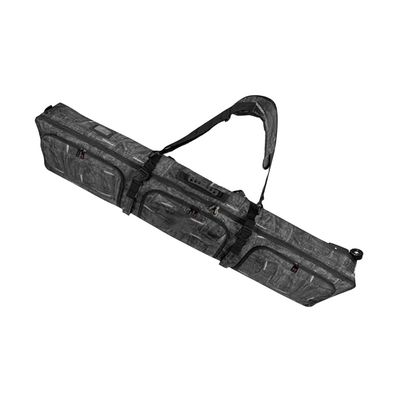 UNISTRENGH Padded Snowboard Bag with Wheels Travel Bag for Skis Single Snowboard and Snowboard Boots (Black Denim (With Wheels), 180cm)