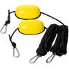 2 Pcs 33 ft Marine Rope Tow Line Kayaking Boat Buoy Ball Float Leash with Stainless Steel Hook Floating Drift Anchor Rope Kayak Throw Line for Fishing Drift Anchors System, Black and Yellow view 1