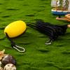 2 Pcs 33 ft Marine Rope Tow Line Kayaking Boat Buoy Ball Float Leash with Stainless Steel Hook Floating Drift Anchor Rope Kayak Throw Line for Fishing Drift Anchors System, Black and Yellow view 4