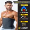Sweat Spark Waist Trimmer for Men (Grey, Small) - Sweat More, Shape Your Back & Abdomen, Wear During Workout view 3