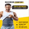 Sweat Spark Waist Trimmer for Men (Grey, Small) - Sweat More, Shape Your Back & Abdomen, Wear During Workout view 4