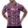 Australian Shepherd Men's Polo Shirts Soft Golf T-Shirts Short Sleeve Slim Fit Tee Top M view 1