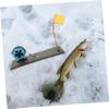 Kuuleyn Ice Fishing Tip Up, Portable Ice Fishing Rod Reel Combo with Flag Floating Base for Winter Fishing view 4