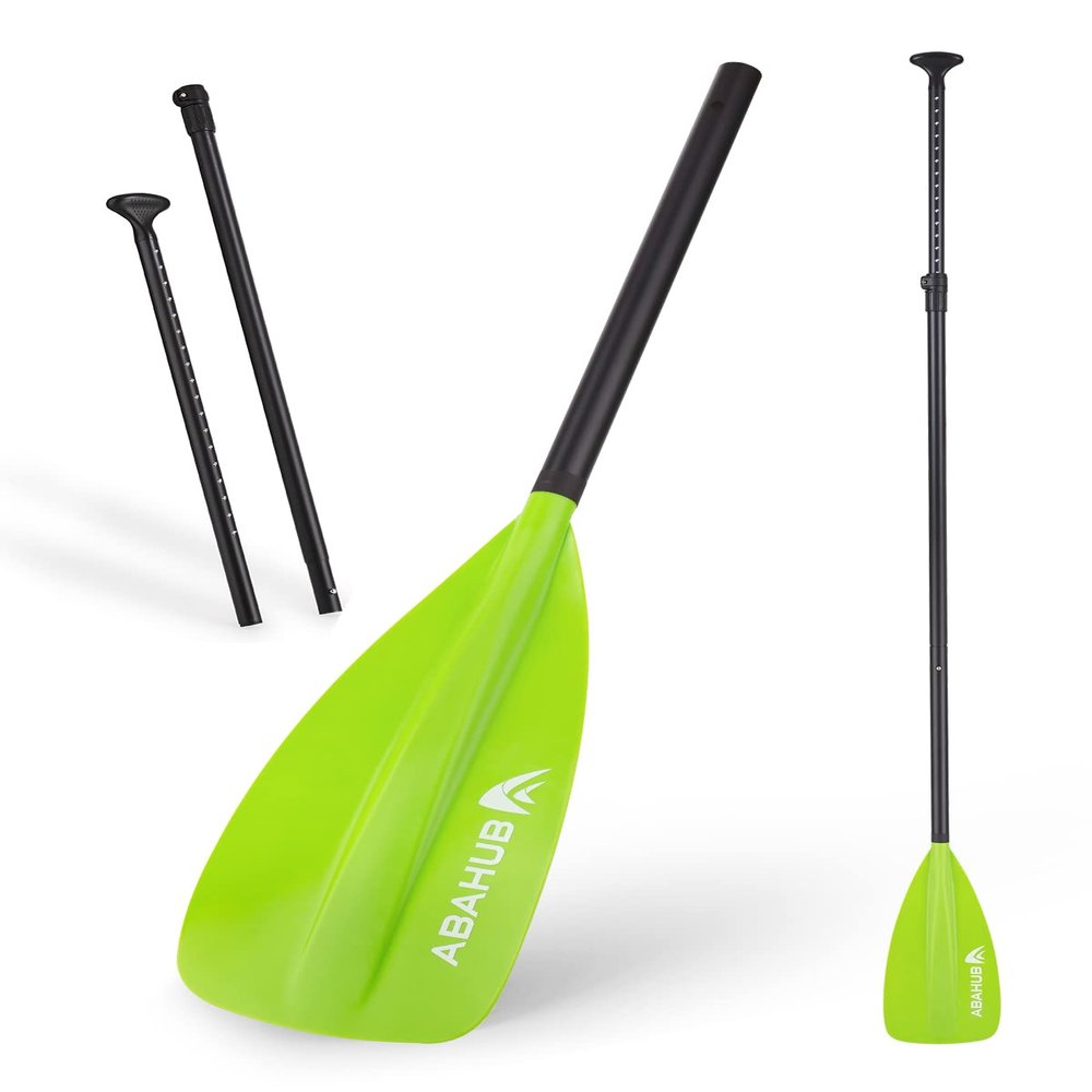 Abahub SUP Paddles - 3 Piece Adjustable Stand up Paddle - Lightweight Oar for Paddleboard, Aluminum Alloy PU Coated Shaft 68" - 86", Black Plastic Nylon Blade