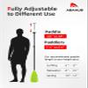 Abahub SUP Paddles - 3 Piece Adjustable Stand up Paddle - Lightweight Oar for Paddleboard, Aluminum Alloy PU Coated Shaft 68" - 86", Black Plastic Nylon Blade view 3