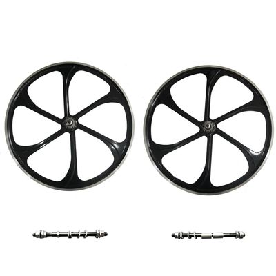 DONSP1986 26 inch Aluminum Mag Wheels Set Rim (Front & Rear) 100x135mm for Single Speed and 7/8/9 Multi-Speed Rotary Freewheel-Gas Motorized Bicycle