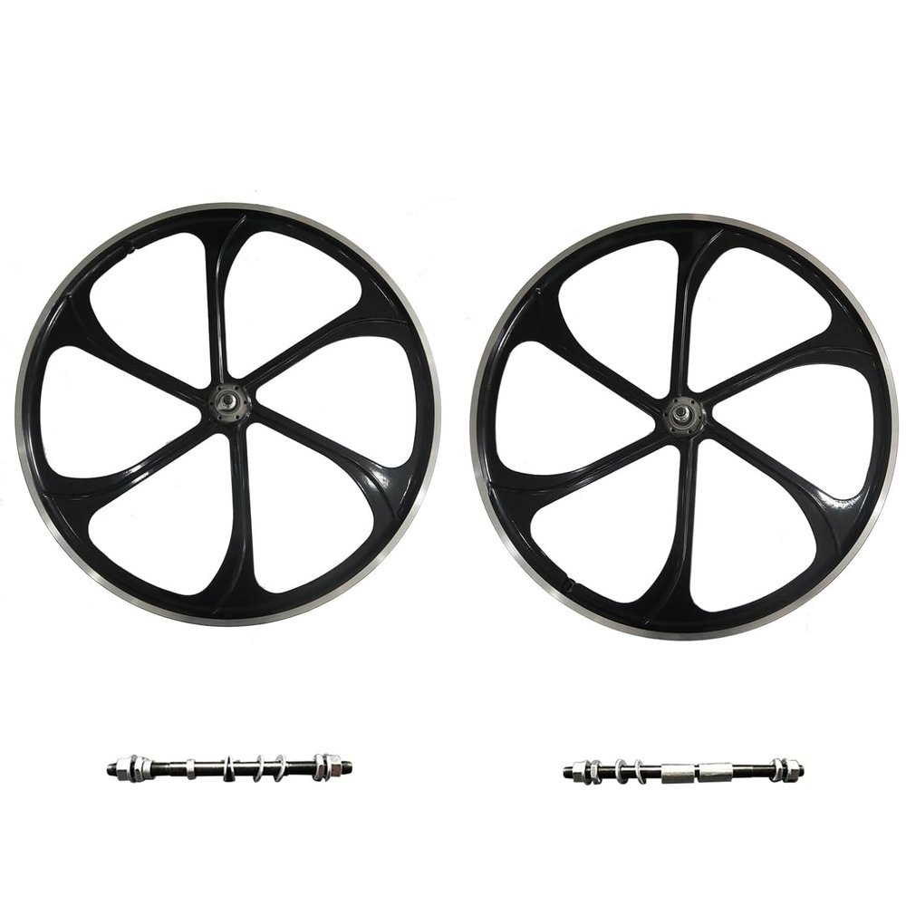 DONSP1986 26 inch Aluminum Mag Wheels Set Rim (Front & Rear) 100x135mm for Single Speed and 7/8/9 Multi-Speed Rotary Freewheel-Gas Motorized Bicycle