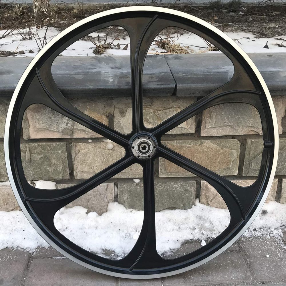 DONSP1986 26 inch Aluminum Rear Mag Wheel Rim 135mm for Single Speed & 7/8/9 Multi-Speed Rotary Freewheel - Gas Motorized Bicycle