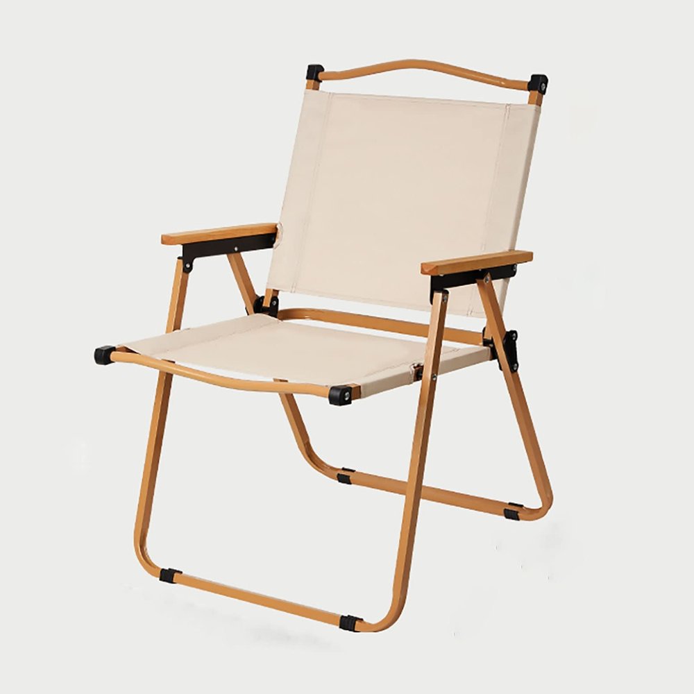 YASAT Portable Camping Chair Folding Outdoor Chair Foldable Chair for Camping, Picnic, Lawn, Beach,Barbeques,Travel,and Fishing,Khaki Aluminium Alloy Bracket Folding Chair, (Size : S)
