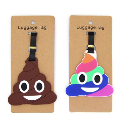 Corpulent Luggage Tags for Suitcase with Name ID Card Silicone Identifiers Adjustable Strap 2-Pack