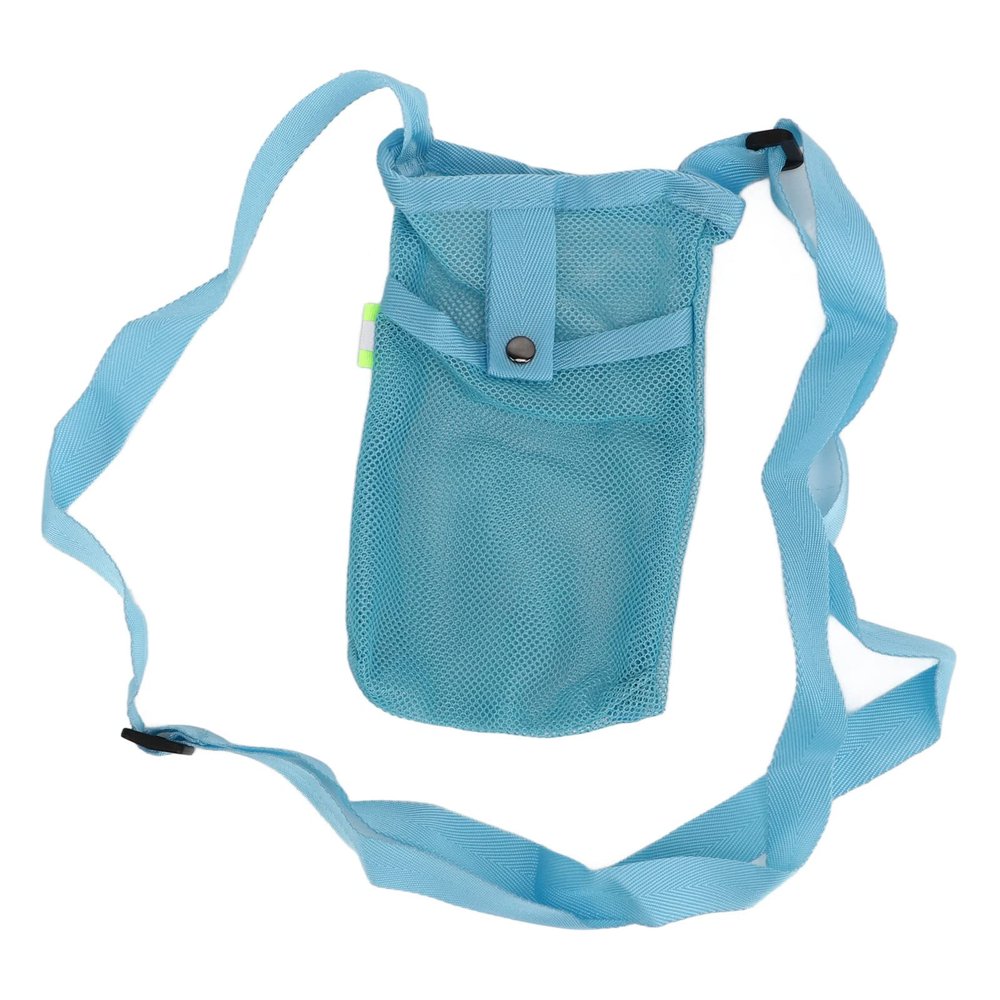3-Pack Nylon Water Bottle Holder, Adjustable Shoulder Strap Carrier Sling Sleeve, Light Blue, for Sports, Hiking, Camping, Walking