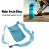 3-Pack Nylon Water Bottle Holder, Adjustable Shoulder Strap Carrier Sling Sleeve, Light Blue, for Sports, Hiking, Camping, Walking view 4