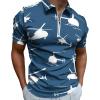 Helicopter Silhouettes Golf Polo Shirt Collared Top Short Sleeve Casual Slim Fit Tee view 1
