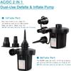 FIERRG Power Pumps Electric Air Pump 12V Inflator, Air Compressor for Swimming Pool Mattress Boat Camping Mini Inflatable Toys with 3 Nozzles Home Pump Accessories (Size : A) view 3