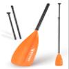 Abahub SUP Paddles - 3 Piece Adjustable Stand up Paddle - Lightweight Oar for Paddleboard, Aluminum Alloy PU Coated Shaft 68" - 87", Black Plastic Nylon Blade