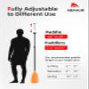 Abahub SUP Paddles - 3 Piece Adjustable Stand up Paddle - Lightweight Oar for Paddleboard, Aluminum Alloy PU Coated Shaft 68" - 87", Black Plastic Nylon Blade view 3