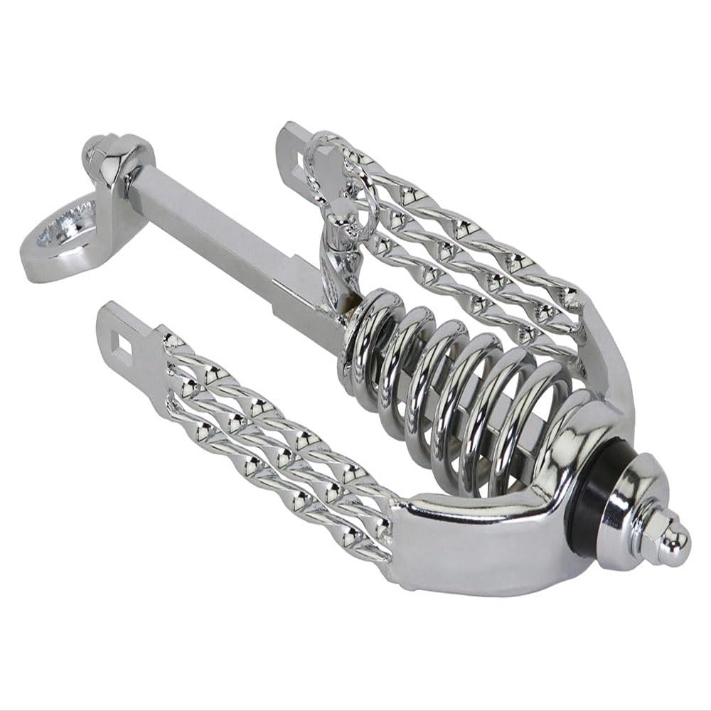 Lowrider Bike Spring Fork Slammer W/Triple Flat Twisted Crown Chrome.