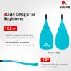 Abahub SUP Paddles - 3 Piece Adjustable Stand up Paddle - Lightweight Oar for Paddleboard, Adjustable Aluminum Alloy PU Coated Shaft 68" - 84", Teal Plastic Nylon Blade view 2