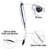 Dr.Fish 3 Pack Jigging Spoons Metal Casting Jigs Bladed Treble Hooks Saltwater Casting Spoons Surf Fishing Lures Vertical Diamond Jigs Mackerel Striper Bluefish Lures 1/2oz-#8 Hook view 3