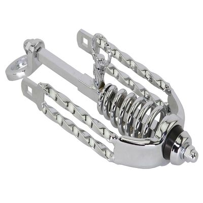 Lowrider Bike Spring Fork Slammer W/Double Square Twisted Crown Chrome.
