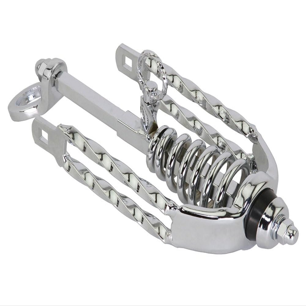 Lowrider Bike Spring Fork Slammer W/Double Square Twisted Crown Chrome.