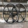 Black 29"/700C Aluminum Mag Wheels Set, Heavy Duty Bicycle Rims Set-100x135mm-Motorized Bicycle (Black, 29" Wheelset) view 3