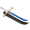 9.8 Dracule Mihawk Cosplay Katana Sword Metal Anime Sword Cross Sword Figure Japanese Kinfe Katana Model Collection Desk Decoration Gift Blue