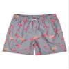 Mens Swim Trunks Lightweight Mens Bathing Suit with Mesh Lining Mens Swim Shorts Gray Flamingos L view 1