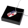 American and Canadian Flag Women's Necklace Personalized Pendant Adjustable Length Jewelry for Home Travel Party view 3