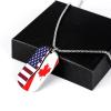 American and Canadian Flag Women's Necklace Personalized Pendant Adjustable Length Jewelry for Home Travel Party view 4