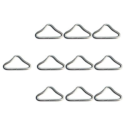 Beach Decor 20pcs Silvery Triangle Rings Buckle V-Rings Resistance Metal High Strength Trampoline Spring Buckle Triangle Ring for Trampoline Replacement Parts Christmas Decor