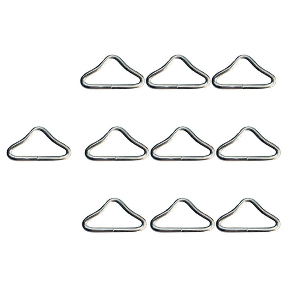 Beach Decor 20pcs Silvery Triangle Rings Buckle V-Rings Resistance Metal High Strength Trampoline Spring Buckle Triangle Ring for Trampoline Replacement Parts Christmas Decor