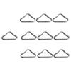 Beach Decor 20pcs Silvery Triangle Rings Buckle V-Rings Resistance Metal High Strength Trampoline Spring Buckle Triangle Ring for Trampoline Replacement Parts Christmas Decor view 1