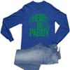 3X-Large Royal Mens Here to Paddy Funny St. Patricks Day Gift Idea Long Sleeve T-Shirt view 2