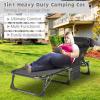 ABORON 5 Positions Camping Cots for Adults,Outdoor Folding Sleeping Cot/Mat,Folding Chaise Lounge Chair with Pillow,Portable Reclining Chair for Beach Lawn Camping Pool,Sunbathing Chairs view 2