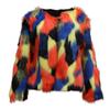 Tinhulf Women's Faux Fur Warm Colourful Coat Thick Sweater Jacket Top Overcoat Outerwear view 1