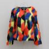 Tinhulf Women's Faux Fur Warm Colourful Coat Thick Sweater Jacket Top Overcoat Outerwear view 4