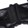 winying Women's Sexy 1/4 Cup Lace Shelf Bra Balconette Underwired Demi Shelf Bra Sheer Bralette Black E X-Large view 4