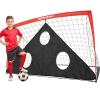 BOHEN 6x4FT Portable Soccer Goal for Kids Backyard with Carry Bag - Easy Folding Lightweight Fun for Outdoor Indoor Training Games for Teen Youth Adult (Red, 6x4FT, 1 Pack) view 1