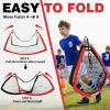 BOHEN 6x4FT Portable Soccer Goal for Kids Backyard with Carry Bag - Easy Folding Lightweight Fun for Outdoor Indoor Training Games for Teen Youth Adult (Red, 6x4FT, 1 Pack) view 4
