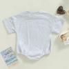 Baby Girl Boy Crewneck Sweatshirt Romper Funny Football Onesie Shirt Cute Letter Print Bubble Bodysuit Game Day Outfits (Grey Sunday Football Onesie,12-18 Months) view 4
